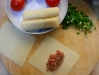 roll the bean curd leaves